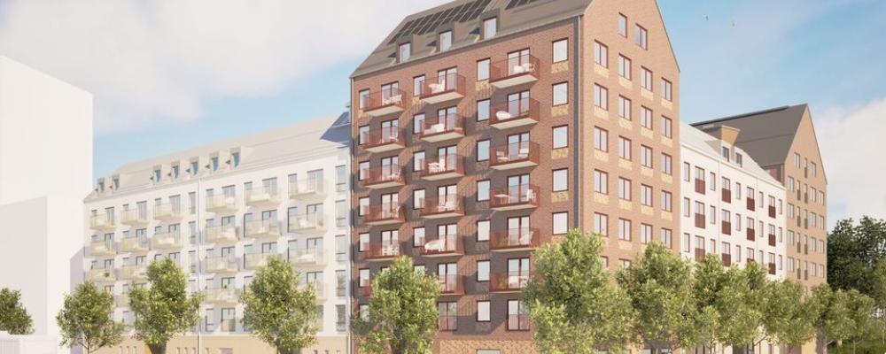 Gatuvy Djurgården Jägarförbandet. Illustration av WinellJern