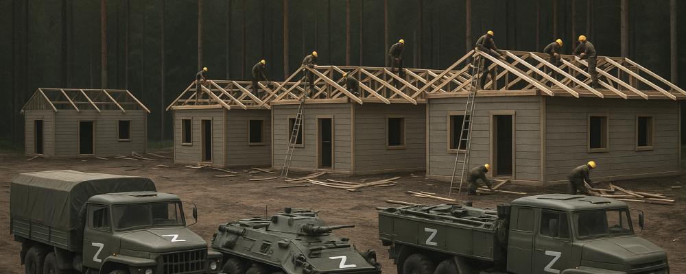 Så kan det se ut i skogen öster om den finska gränsen. Illustration: AI-genererad bild. Ej ett fotografi. Upphovsrätt © Conventus–