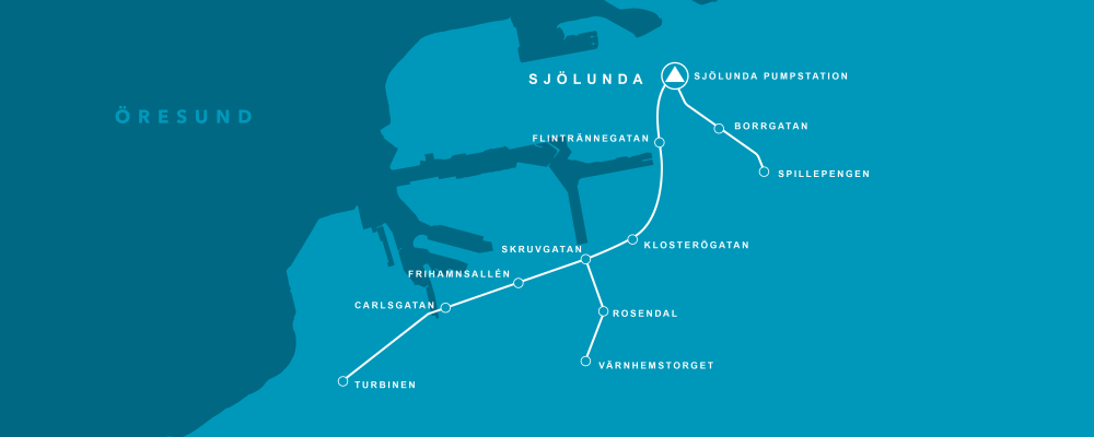 Avloppstunneln. Illustration: VA SYD