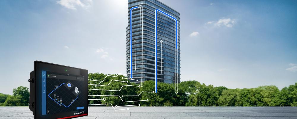 På Nordbygg visar Grundfos hur intelligent styrning av vatteninfrastruktur spelar en allt större roll i framtidens byggnader. Centralt i detta är styrenheten GENIECON, utvecklad för att hantera flerpumpssystem i komplexa fastigheter. (Foto: Grundfos)