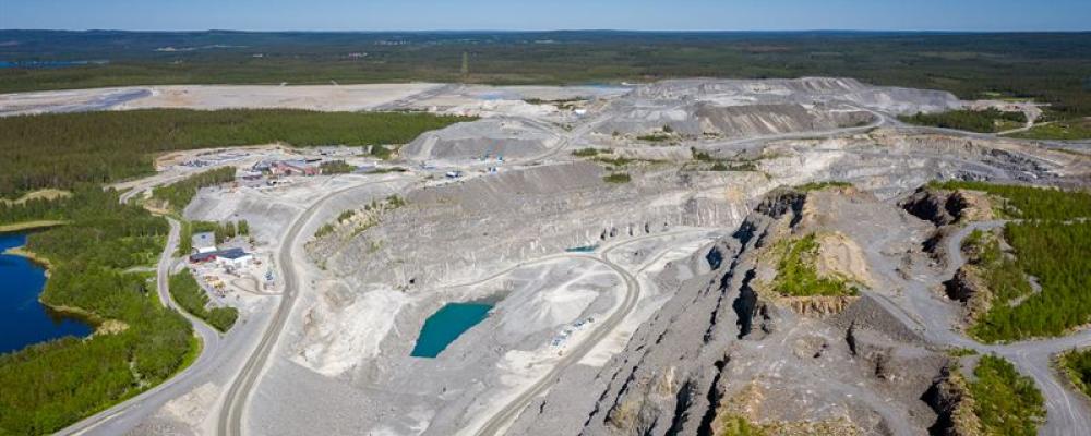 Björkdalsgruvan utanför Kåge i Västerbottens län. Foto: Björkdalsgruvan AB