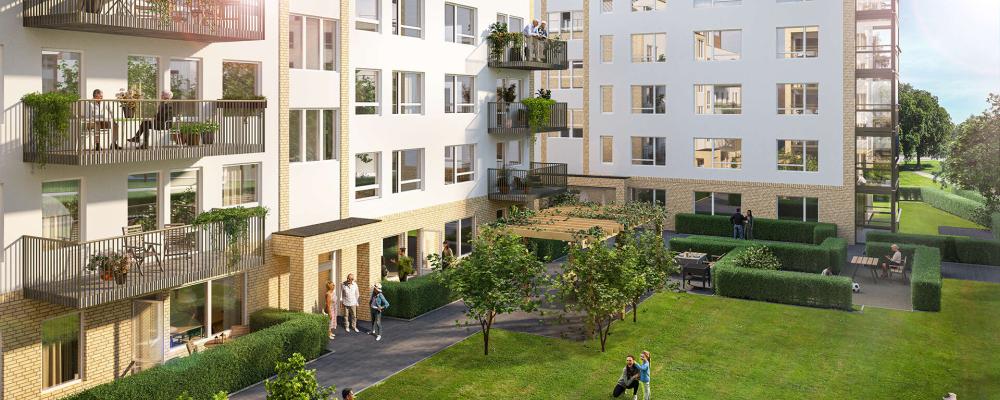 Bonum Brf Harmoni gården. Illustration: Bonum Brf Harmoni i Ystad av (Visualisera)