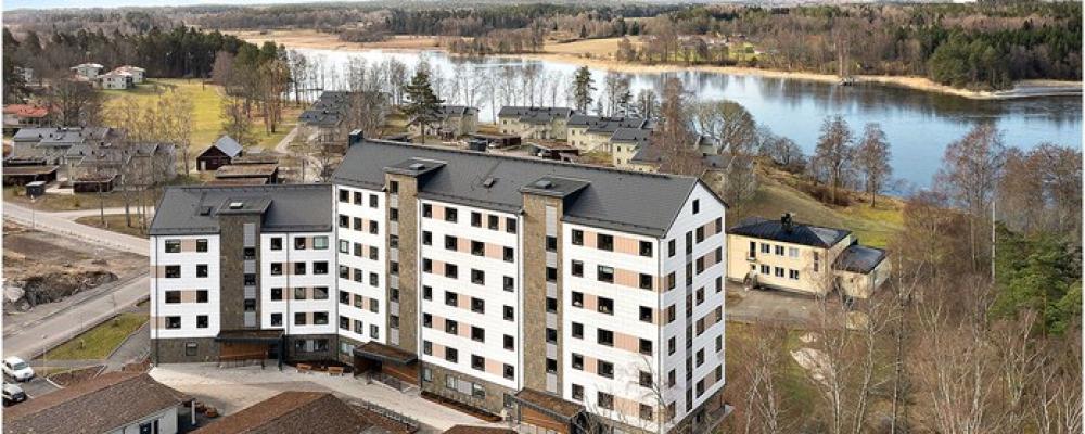 Brf Korseberg fjärd ovanifrån. Pressbild: Riksbyggen