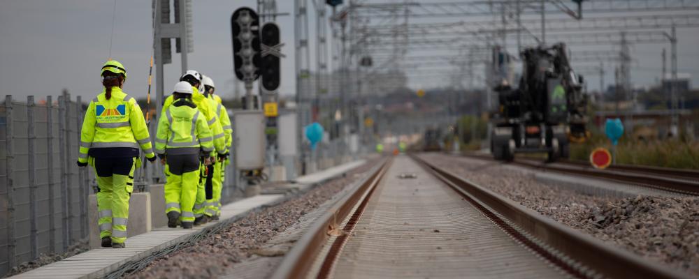 Fyrspåret Lund-Arlöv. Foto: Niclas Franzén, NCC-OHLA
