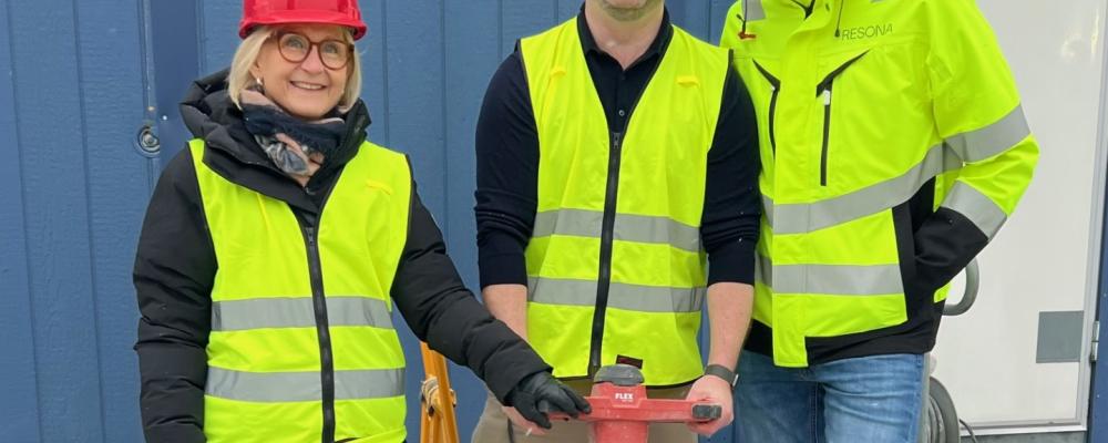 Byggstart av 308 bostäder i Sollentuna. Pressbild: Resona