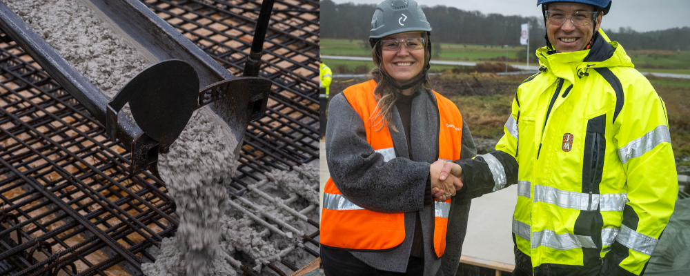 Hanna Renlund Westerberg, Chief Commercial Officer at Cemvision and Johan Wiksell, Head of JM's venture operations. Pressbild: Cemvision