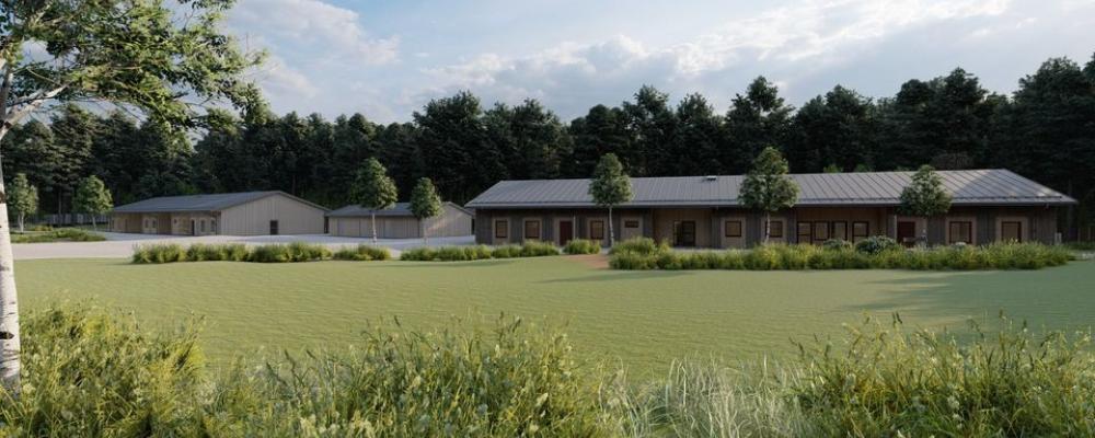 Två gruppbostäder med sammanlagt 12 platser för boende enligt LSS byggs nu i Domsjö. Pressbild: Örnsköldsviks Kommun