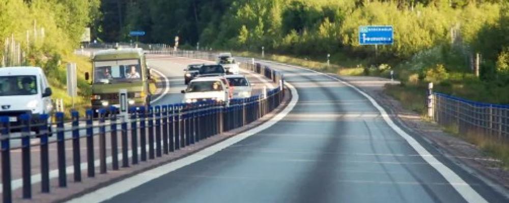 E4 mellan Kongberget och Gnarp i Gävleborg byggs om. Foto: Trafikverket