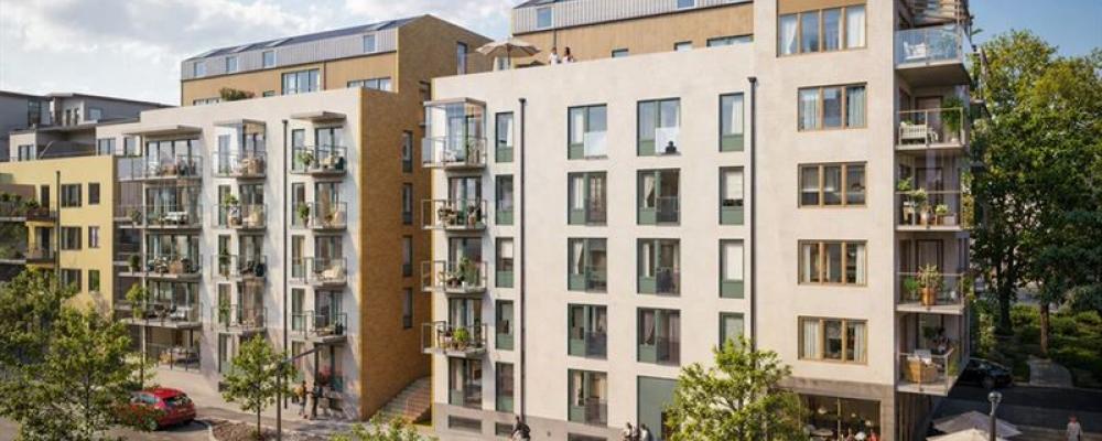 Bonava startar produktionen av bostadsprojektet Ekporten i stadsdelen Södra Ekkällan i Linköping.  Fotograf: Bonava Visualisering
