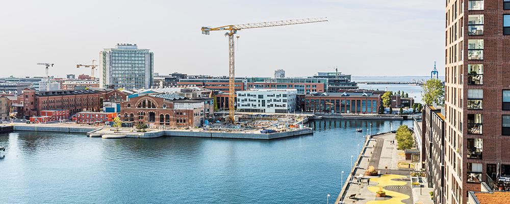 Varvsområdet i Västra hamnen Malmö. Bild: Apelöga/Malmö stad