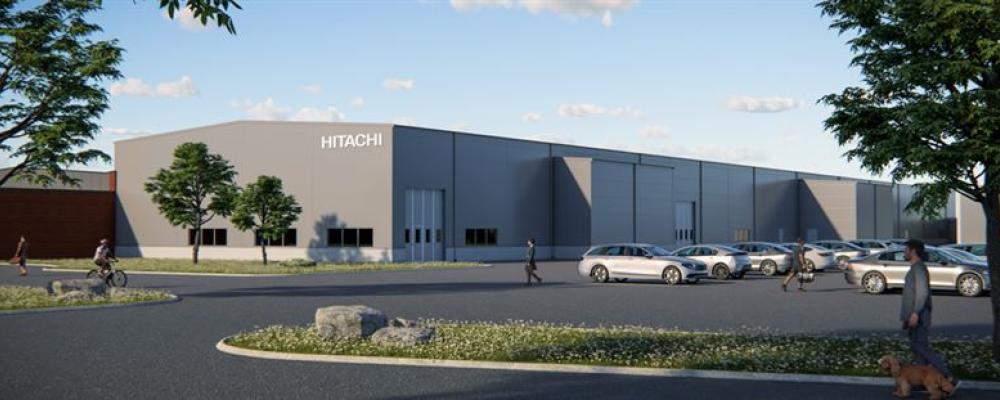 Visionsbild expansion av Hitachi Energy i Pitea. Pressbild: Peab
