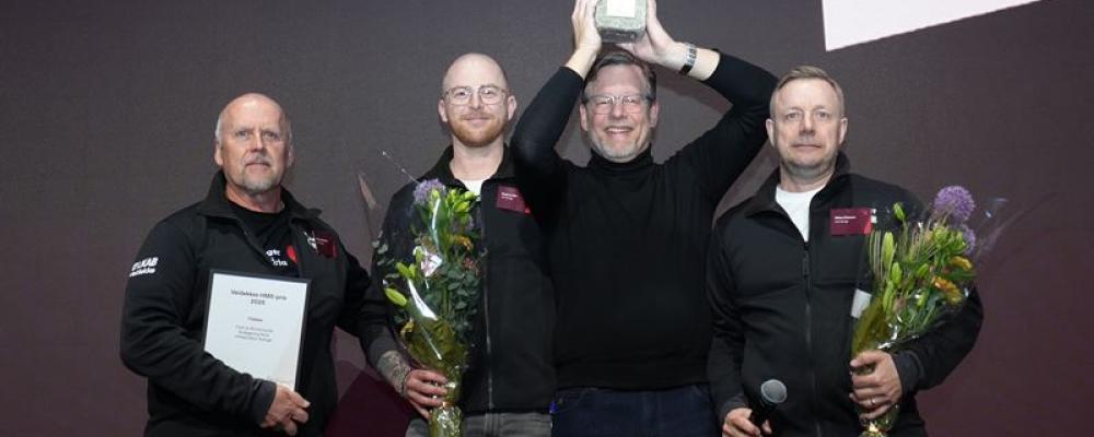 HMS-pris (Hälsa, arbetsmiljö och säkerhet) för 2025. Pressbild: Veidekke Sverige