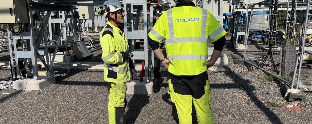 Omexom bygger om transformatorstation i Gottskär. Pressbild: Omexom