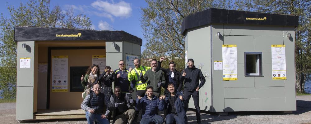Ett av årets team i IceBox Challenge kommer från Linnéuniversitetet i Växjö och består av sex mastersstudenter från det internationella programmet Hållbar konstruktionsteknik. Foto: Team LNU/Simpson Strong-Tie