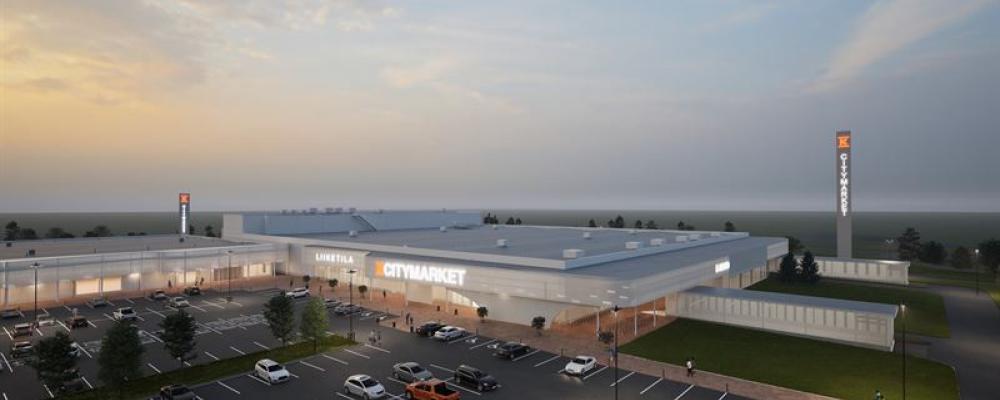 K-Citymarket i Uleåborg i Finland. Pressbild: Peab