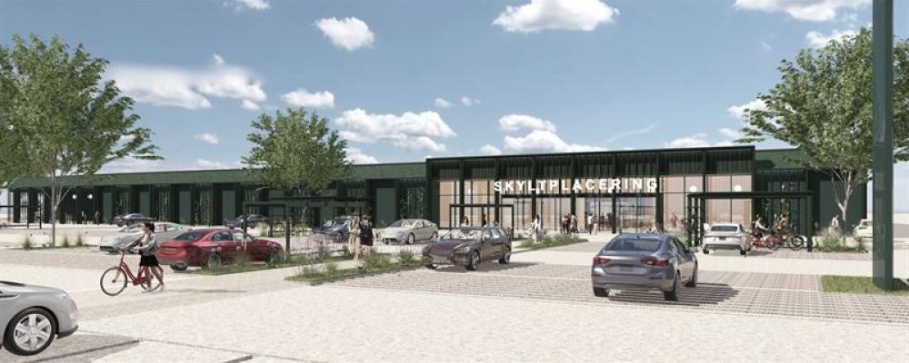 Kv Draglädret 2, visualisering Jägersrovägen från nordost. Bild/ Illustration: Rendering Fojab