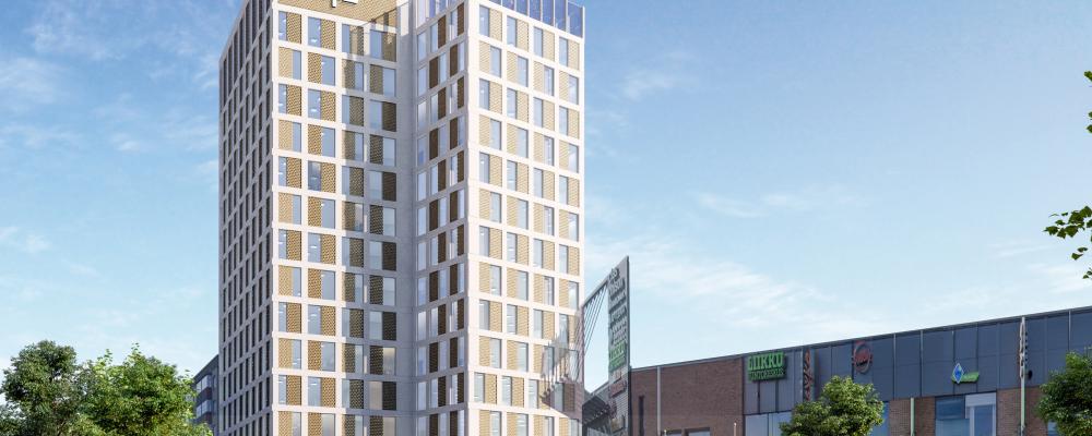 Lahti fasad. Pressbild: Strawberry