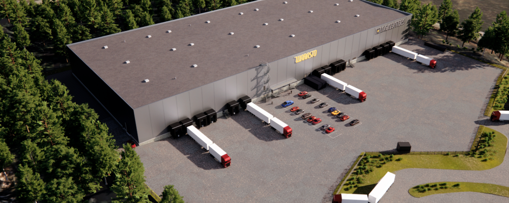 Lagerprojektet i finska Lieto. Bild: Logicenters