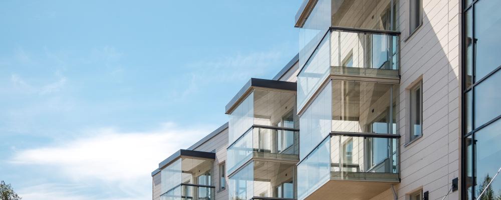 Inglasade balkonger. Pressbild: Lumon