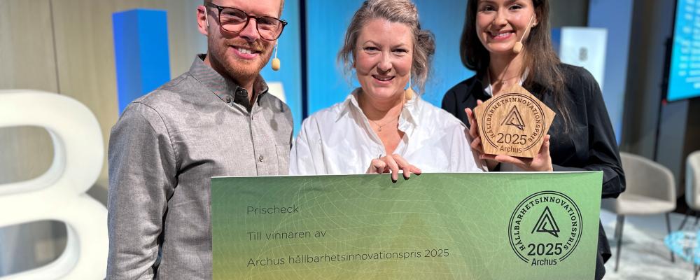 MIRA - Vinnare av Archus hållbarhetsinnvationspris 2025. Pressbild: Innovatum Science Park