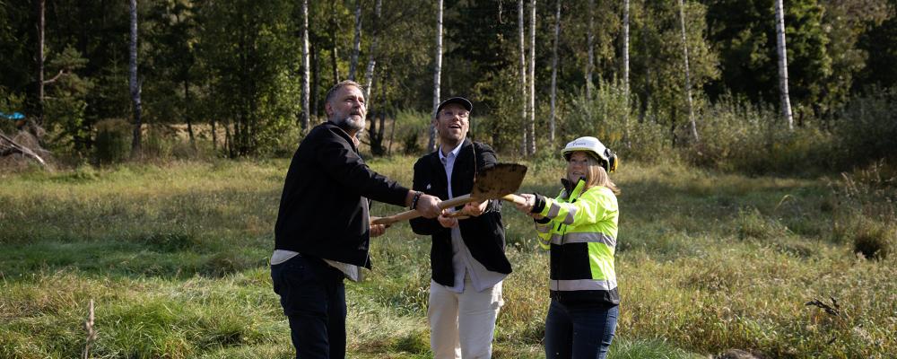 Första spadtaget för LSS Annestorp. Pressbild: Emrahus AB