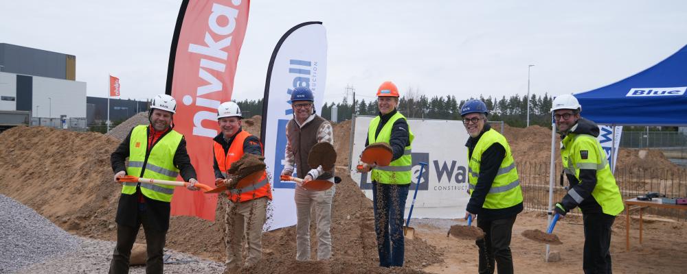 I bild från vänster: Thomas Hässledal, Preem AB, Sverker Källgården, Nivika Fastigheter, Daniel Stålhammar, Skum Biltvätt, Lars-Åke Nejdorff, Besikta Bilprovning, Sven Rydell, Näringslivschef, Jönköpings Kommun, Simon Danell, Blue Wall Construction AB Foto: Nivika