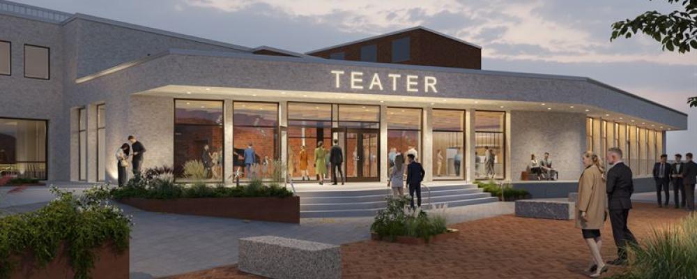 Östraboteatern. Illustration av PE Teknik Arkitektur
