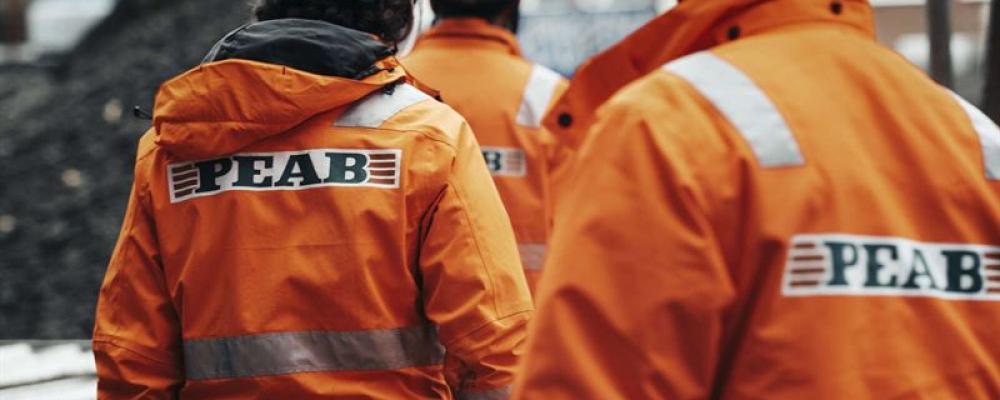 Peab arbetare. Foto: Samuel Unéus