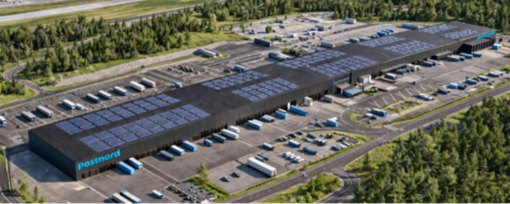 PostNord investerar en halv miljard kronor i en ny terminal för paket- och pallhantering vid Midlandaområdet i Timrå. Fotograf: Infrahub