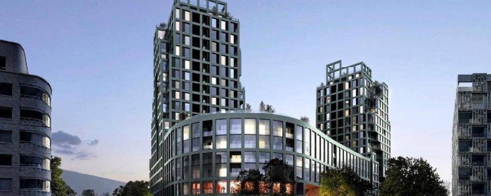 Busholmens centrumkvarter får 840 nya invånare. Bild: ONE Architects Oy