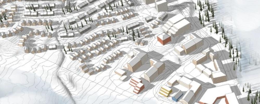 3D-ritning över ett detaljplanelagt Dundretområde. Bild: Norconsult