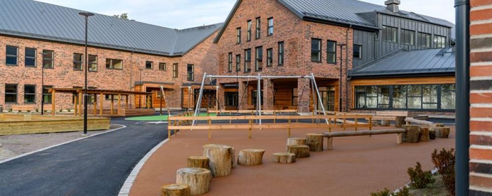 Svärtinge skogsbacke skola. Pressbild: NCC