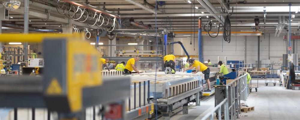 Trämodulerna produceras i Moelven Byggmoduls fabriker i både Värmlandsbro och Torsby. Pressbild: Moelven