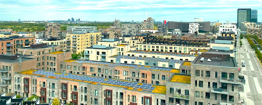 Generationernes Byhus bjuder på en fantastisk utsikt norrut över Köpenhamns centrum från de översta våningarna. Foto: By & Havn.