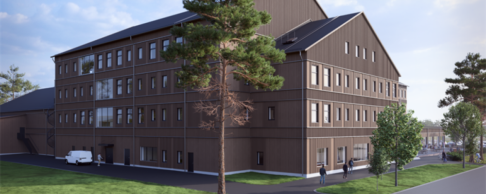 Vattenfalls nya kontors- och utbildningslokaler på Forsmarkshalvön. Pressbild: Vattenfall