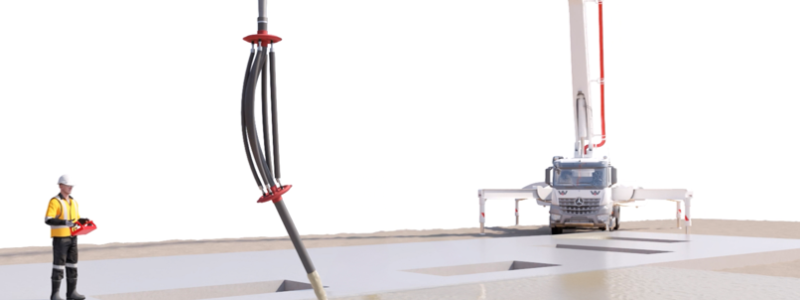 Visualisering av pumpslangsrobot. BILD: Centrum för Byggrobotik