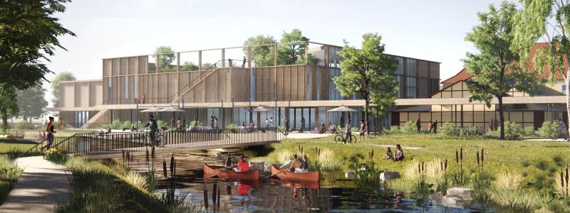 Pavillonen i framtiden. Illustration: C.F. Møller Architects