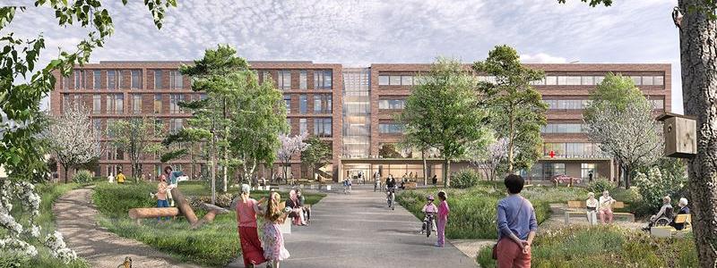 Entré nya CSK. Illustration: White Arkitekter