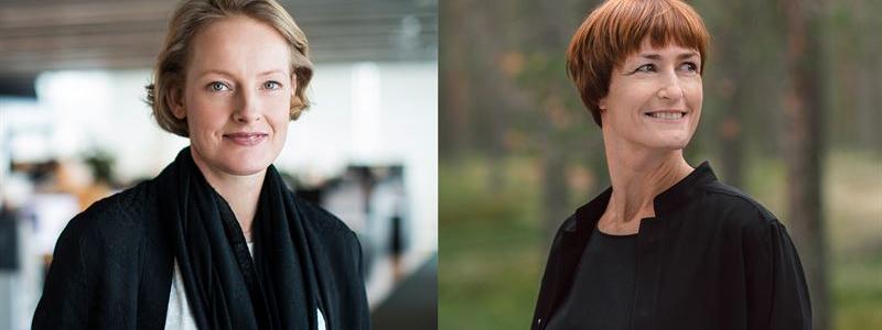 Alexandra Hagen, vd för White Arkitekter och Josefina Nordmark vd för Nordmark & Nordmark arkitekter. Foto: White och Nordmark & Nordmark