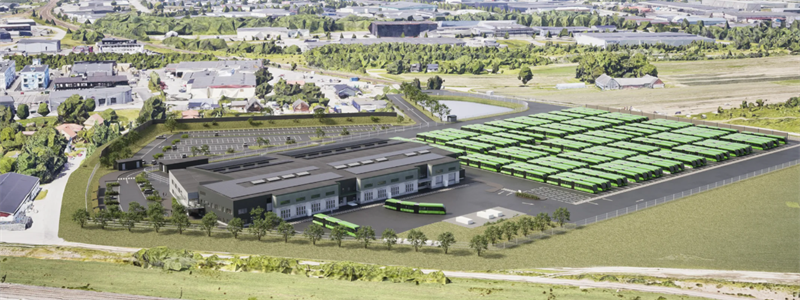 Bussdepå Lockarp. Illustration: AFRY