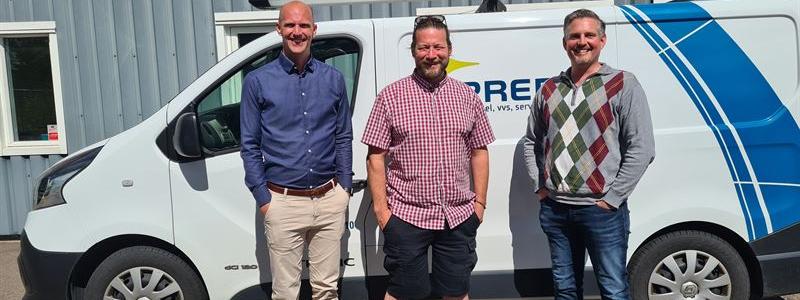 Från vänster: Johan Gustafsson, Johannes Nilsson och Andreas Johansson. Foto: Bravida