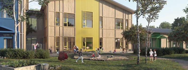 Peabs konceptförskola. Illustration: Liljewall Arkitekter