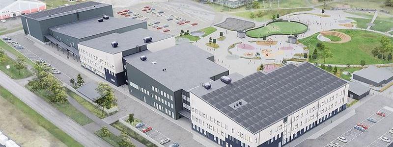 Håsten grundskola. Illustration: NCC