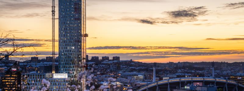 Huset, med sina 36 våningar, står klart under hösten 2022. Bild Markus Esselmark