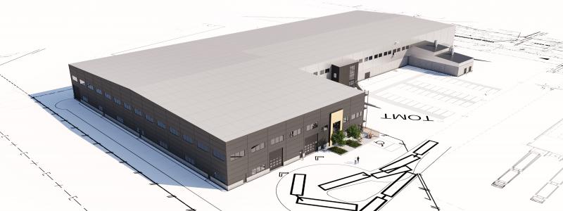 I Jordbro i Haninge kommun bygger Kilenkrysset en ny anläggning åt Alfa Laval. Foto: Kilenkrysset