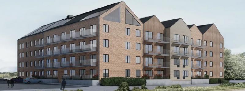 Projektet Linjalen i Nyköping som kommer att omfatta omkring 100 hyresrätter utvecklade av I am Home.