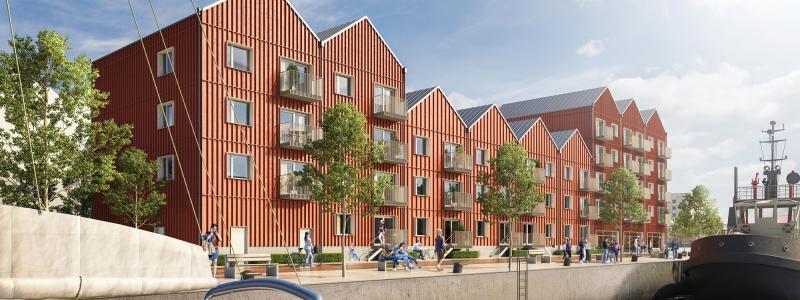 Illustration: Metod Arkitekter - Vy från öster