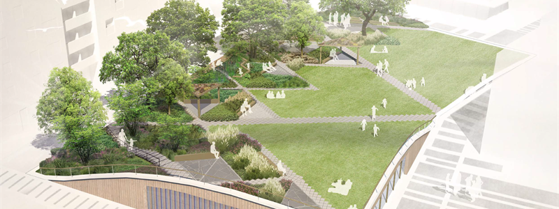Manillaparken. Fotograf: Illustration: Mareld landskapsarkitekter