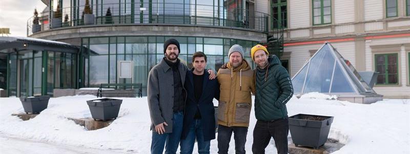 Från vänster: Dennis Marzouki, Dino Vulic, Jonas Hamlund och Tord Budenberg. Foto: Diös