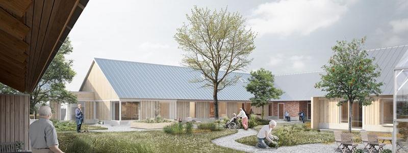 Vendelbocenter i Sindal. Illustration: Cubo Arkitekter